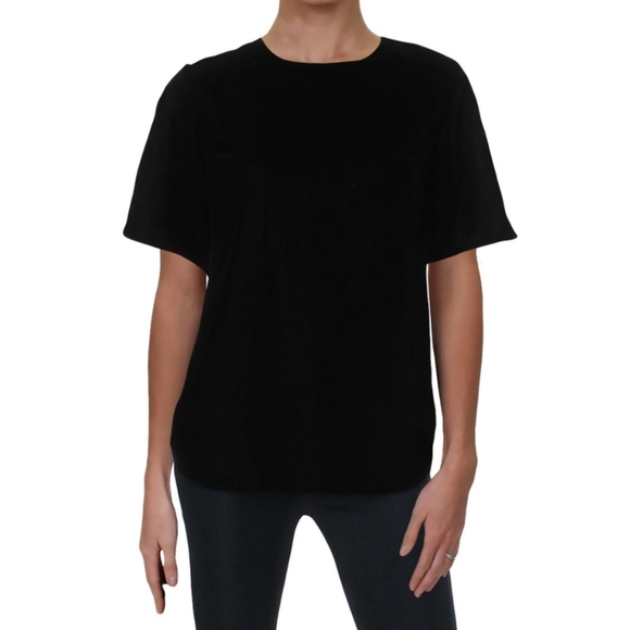 Ralph Lauren Tops - Ralph Lauren Velvet Short Sleeve Blouse Womens 2 NEW